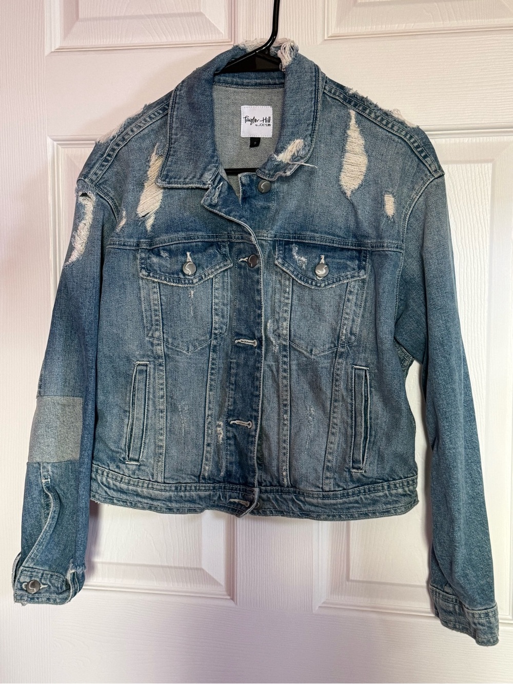 Joe's Jeans Light Blue Distressed Denim Jacket